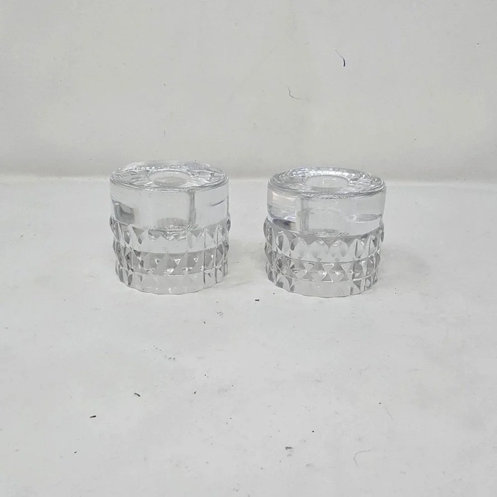 Vtg Orrefors‎ crystal candle holder Ingeorg Lundin swedish 